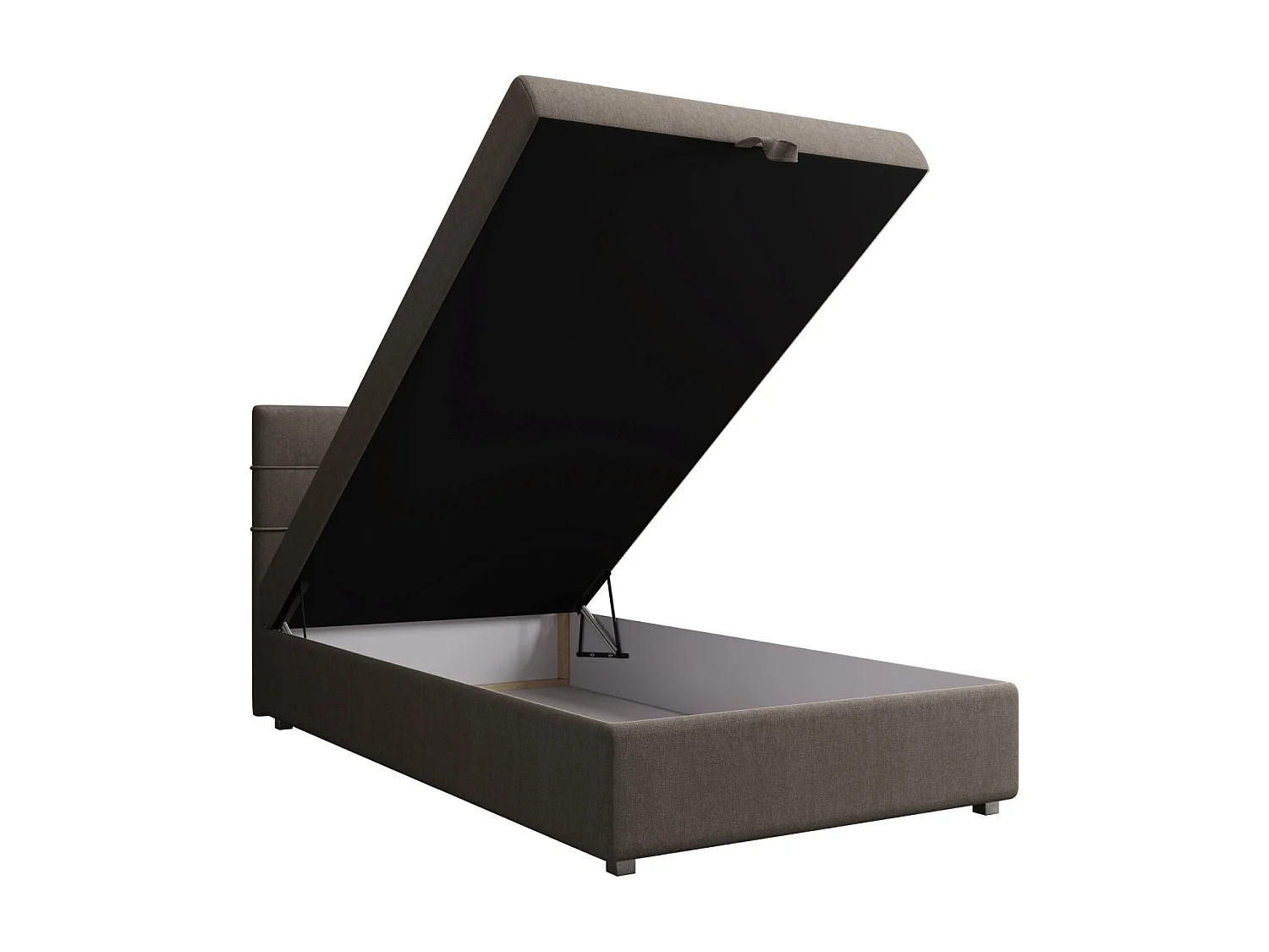 BOXBETT CHESTER 120x200 Monolith 84 avec matelas H3 et surmatelas lit avec coffre, lit simple, lit d'hôtel, chambre, avec rangement