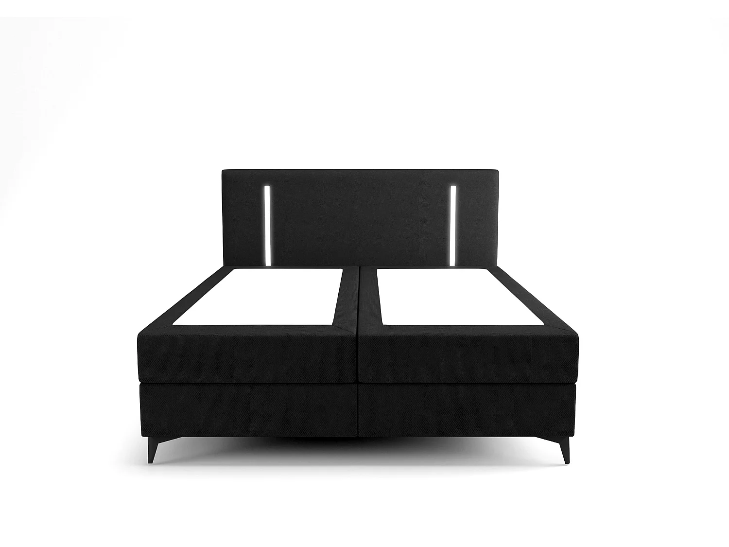 BEDANTE Boxspringbett ONO 140x200 CURIO 99 Schwarz Bett Bettkasten Ehebett Hotelbett Topper Matratze Schlafzimmer Stauraum