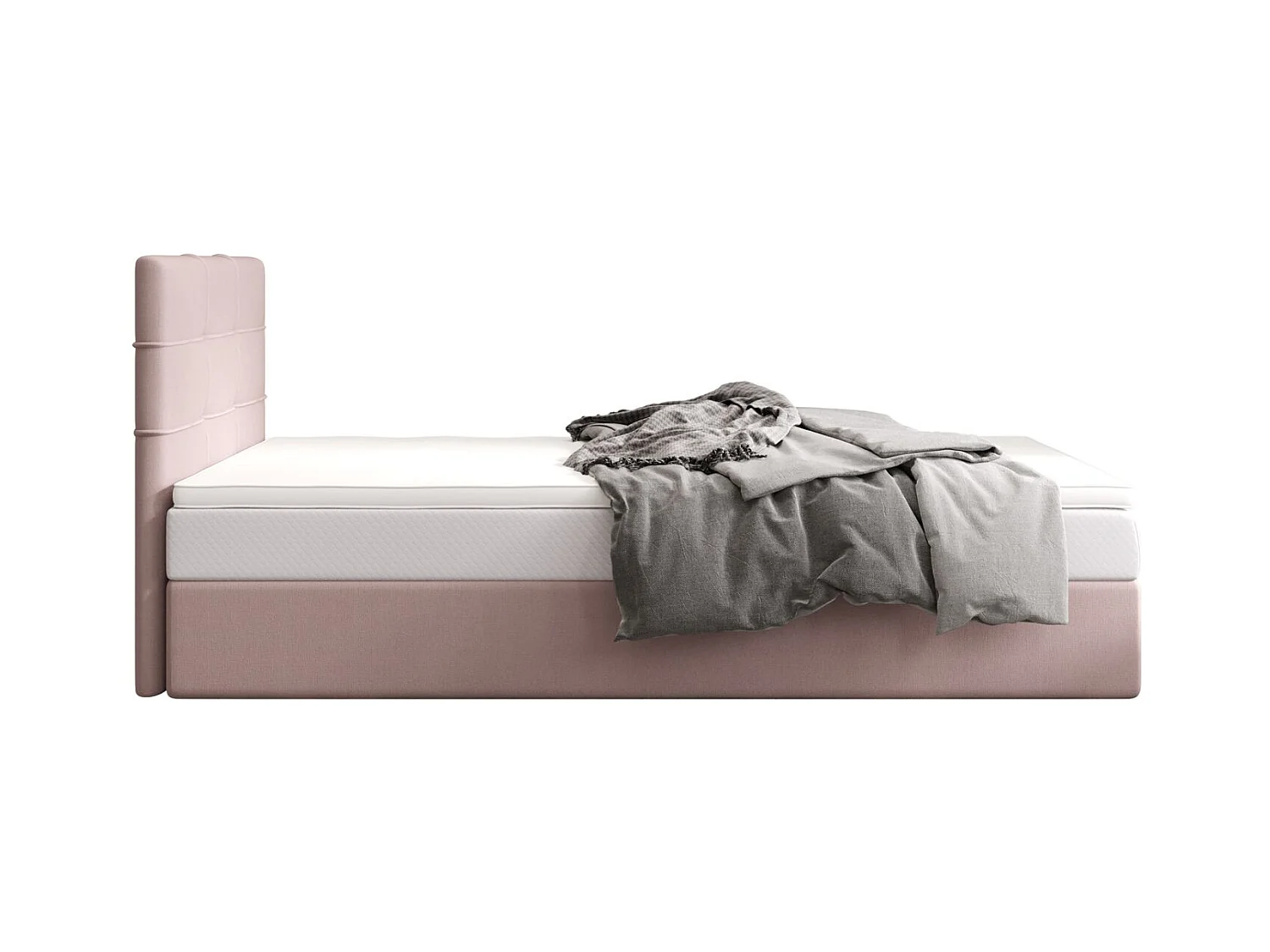 BEDANTE lit boxspring DUO 2 80x200 Cosmic 14 rose lit avec coffre lit double lit d’hôtel surmatelas matelas chambre espace de rangement