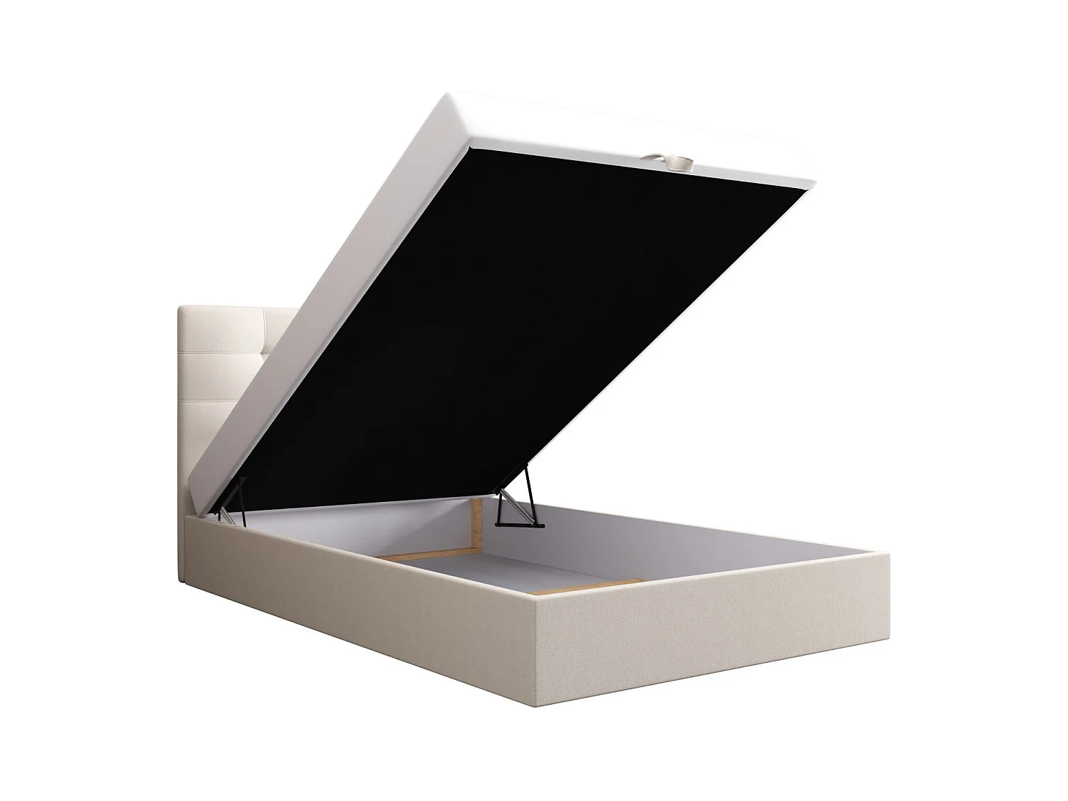 BEDANTE lit boxspring DUO 1 80x200 Cosmic 10 beige lit avec coffre lit double lit d’hôtel surmatelas matelas chambre espace de rangement