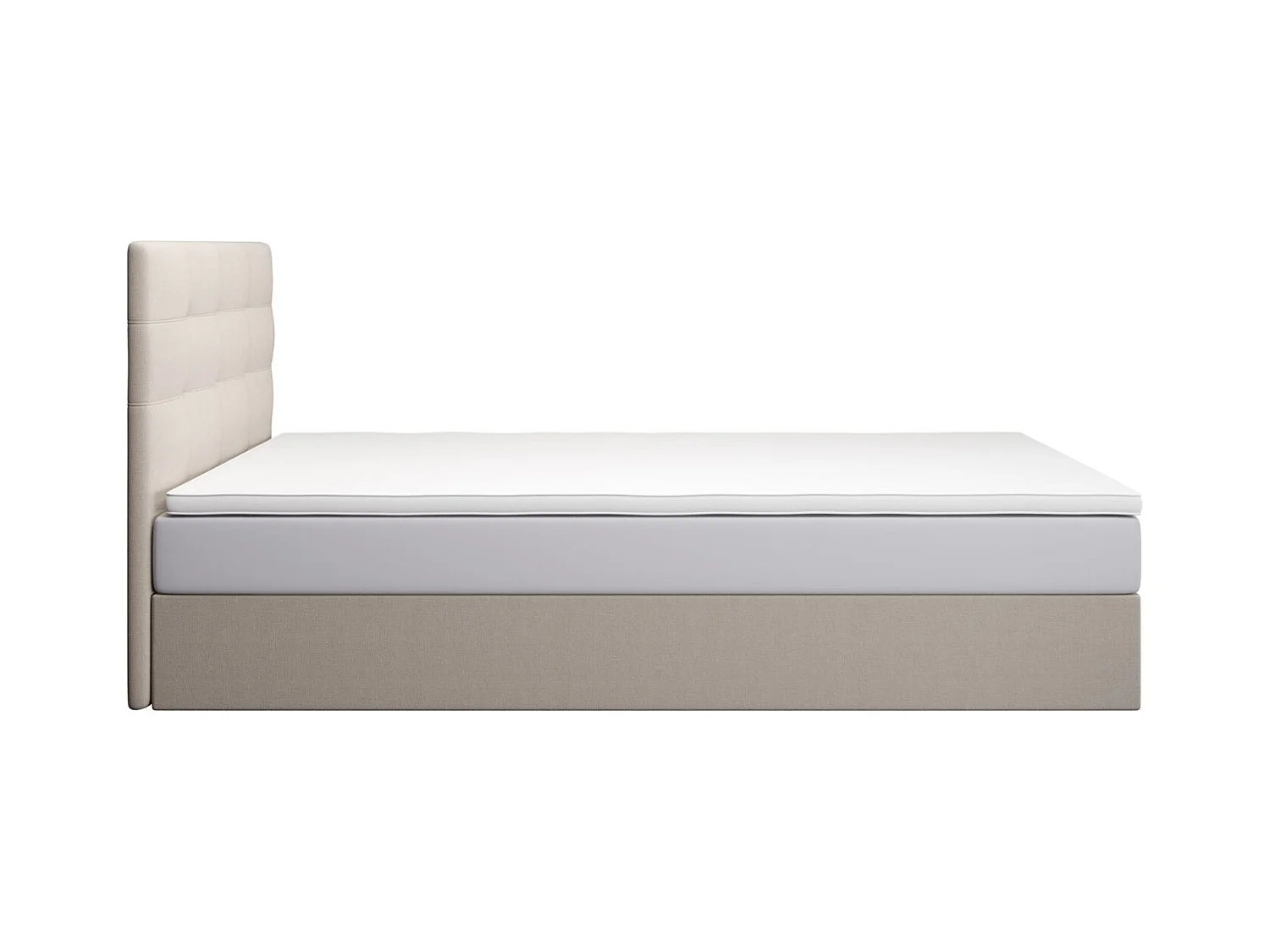 BEDANTE lit boxspring DUO 1 80x200 Cosmic 10 beige lit avec coffre lit double lit d’hôtel surmatelas matelas chambre espace de rangement