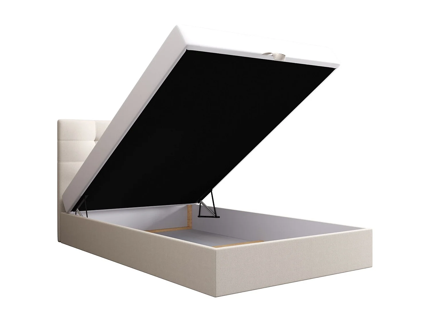 BEDANTE lit boxspring DUO 1 80x200 Cosmic 10 beige lit avec coffre lit double lit d’hôtel surmatelas matelas chambre espace de rangement