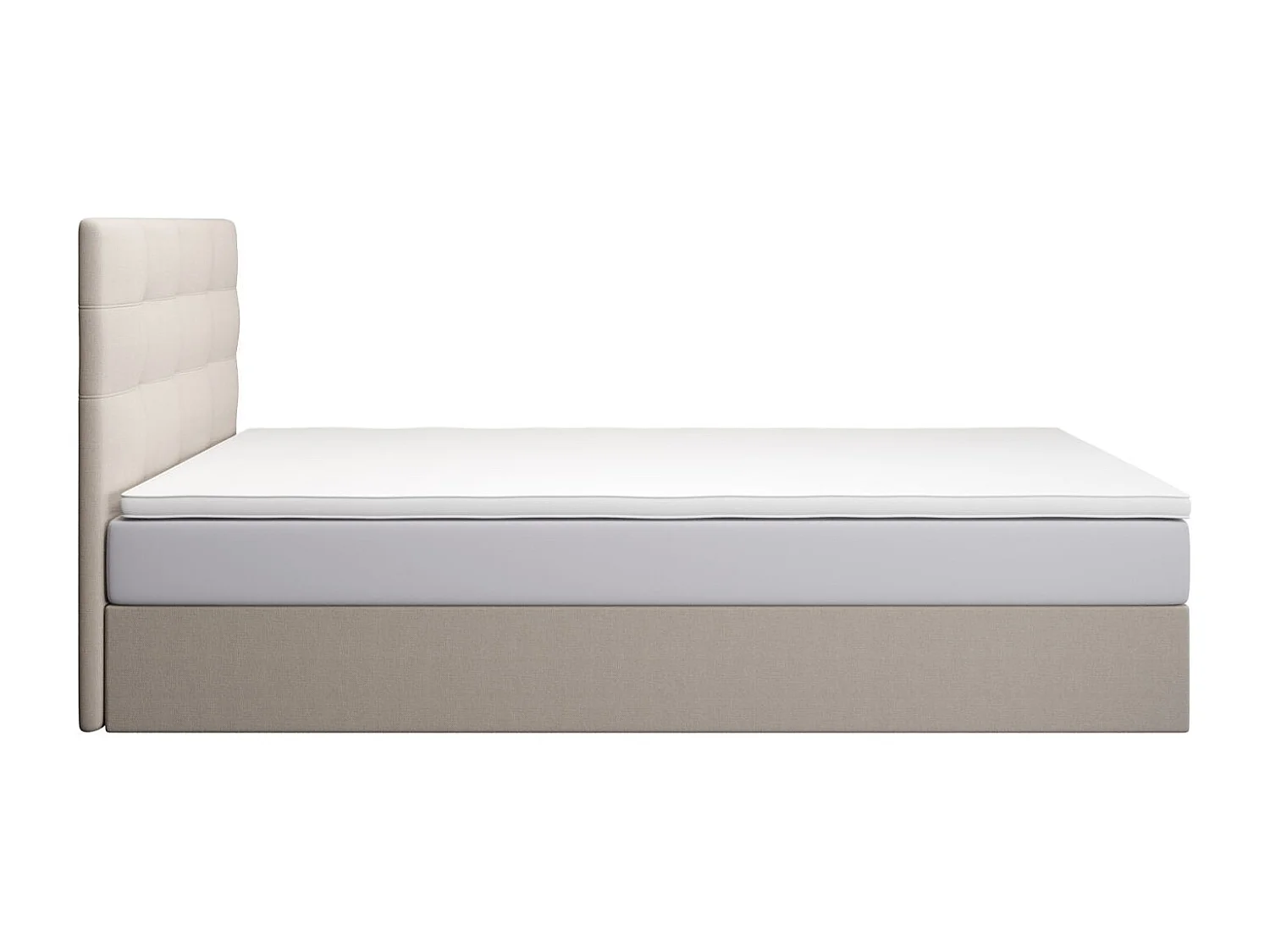 BEDANTE lit boxspring DUO 1 80x200 Cosmic 10 beige lit avec coffre lit double lit d’hôtel surmatelas matelas chambre espace de rangement