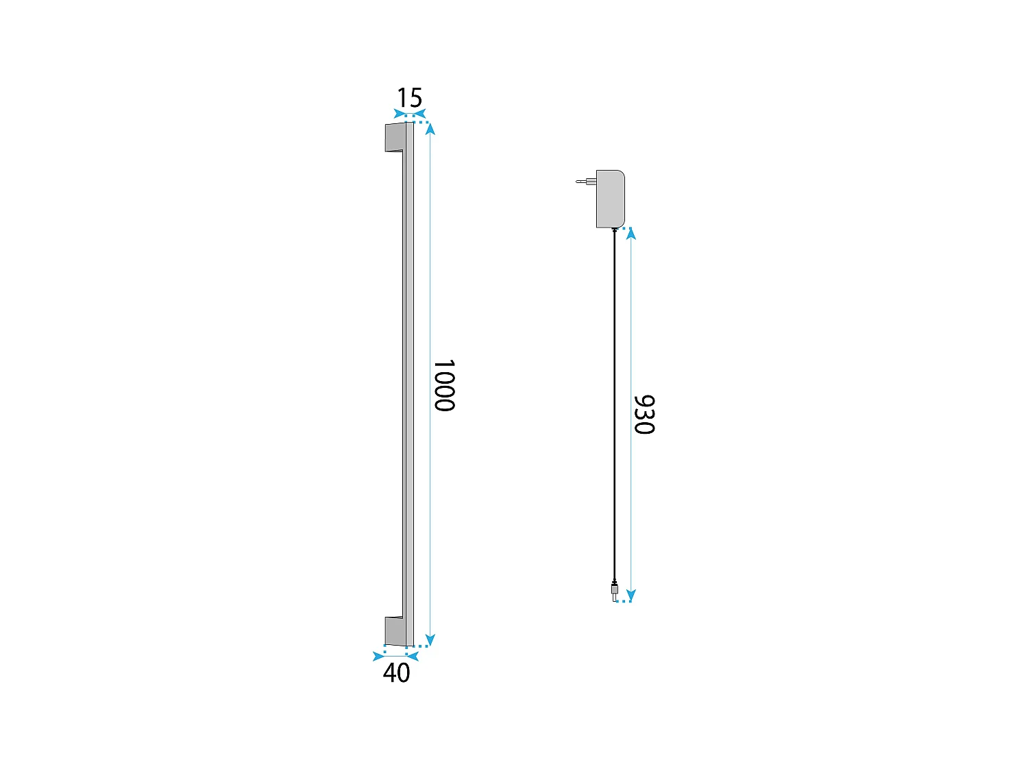 Applique Murale Toolight LHJ064-W Black