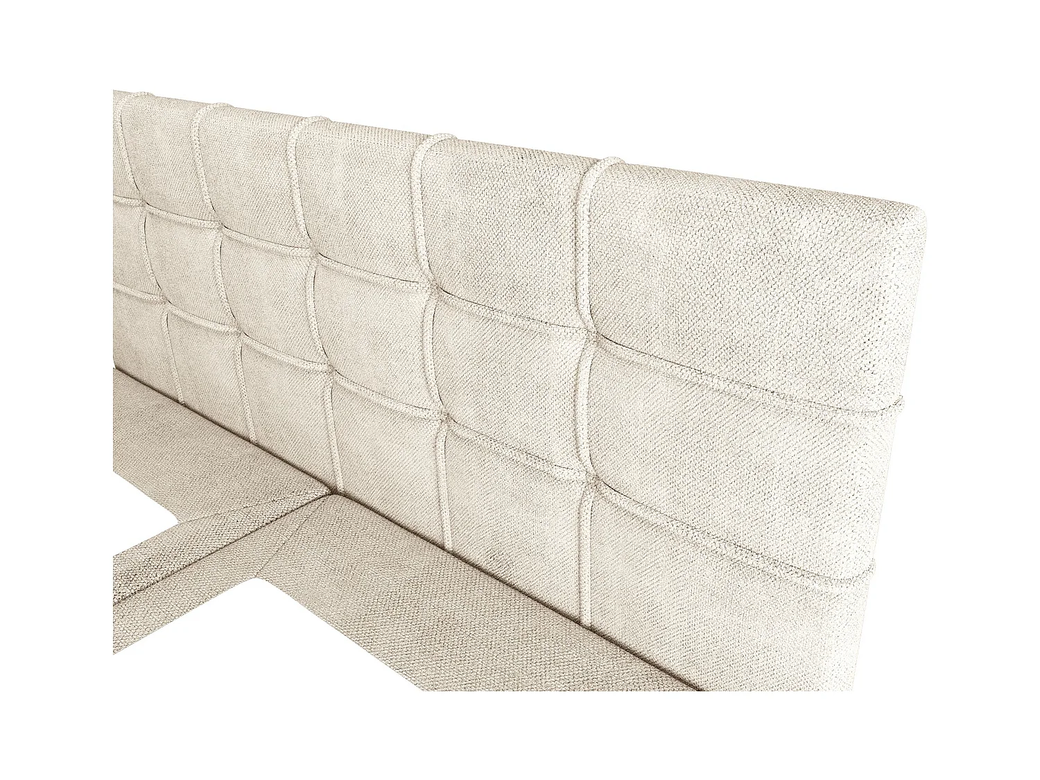 BEDANTE Lit boxspring KIDA 140x200 Curio 09 Écru Lit Litkasten Lit double Lit d'hôtel Chambre à coucher Espace de rangement