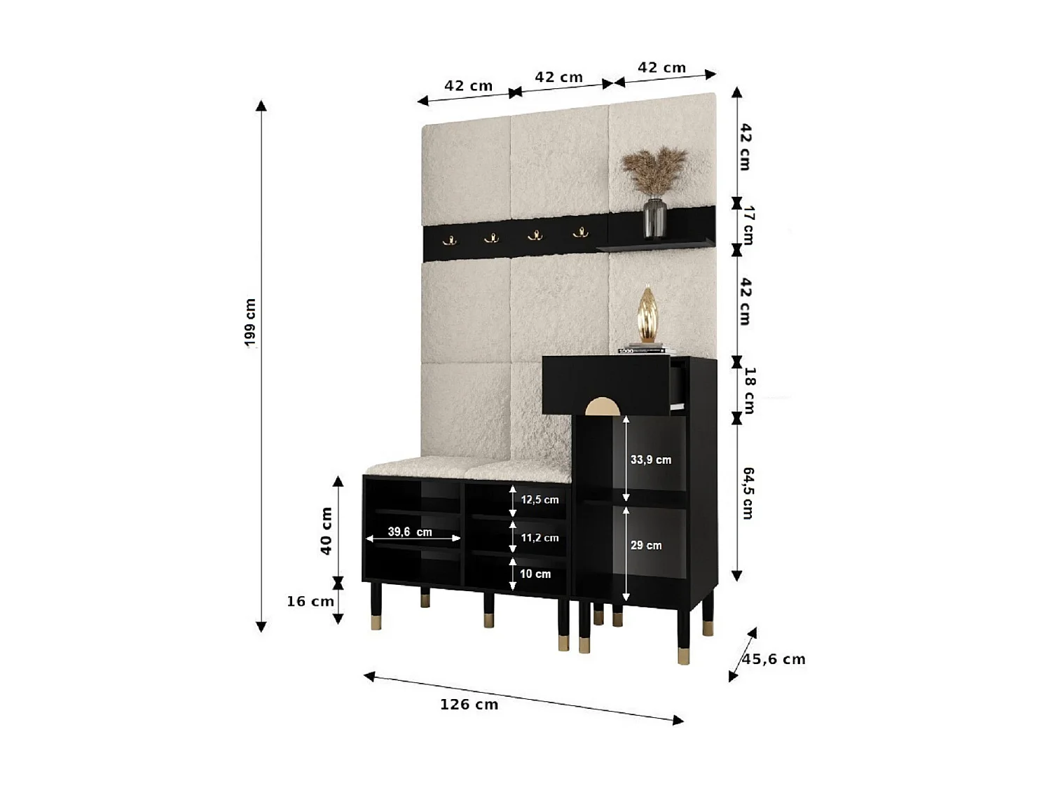 Ensemble de garde-robe Palermo 5 200/126/46 (Cachemire/Poso 60)