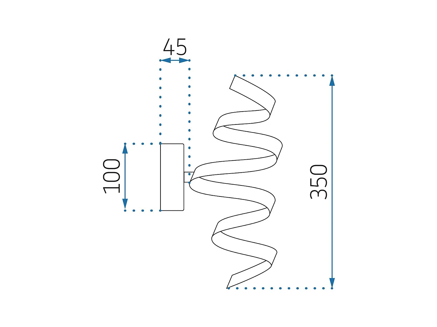 Hängelampe Toolight LED APP828-W SPRING Chrome