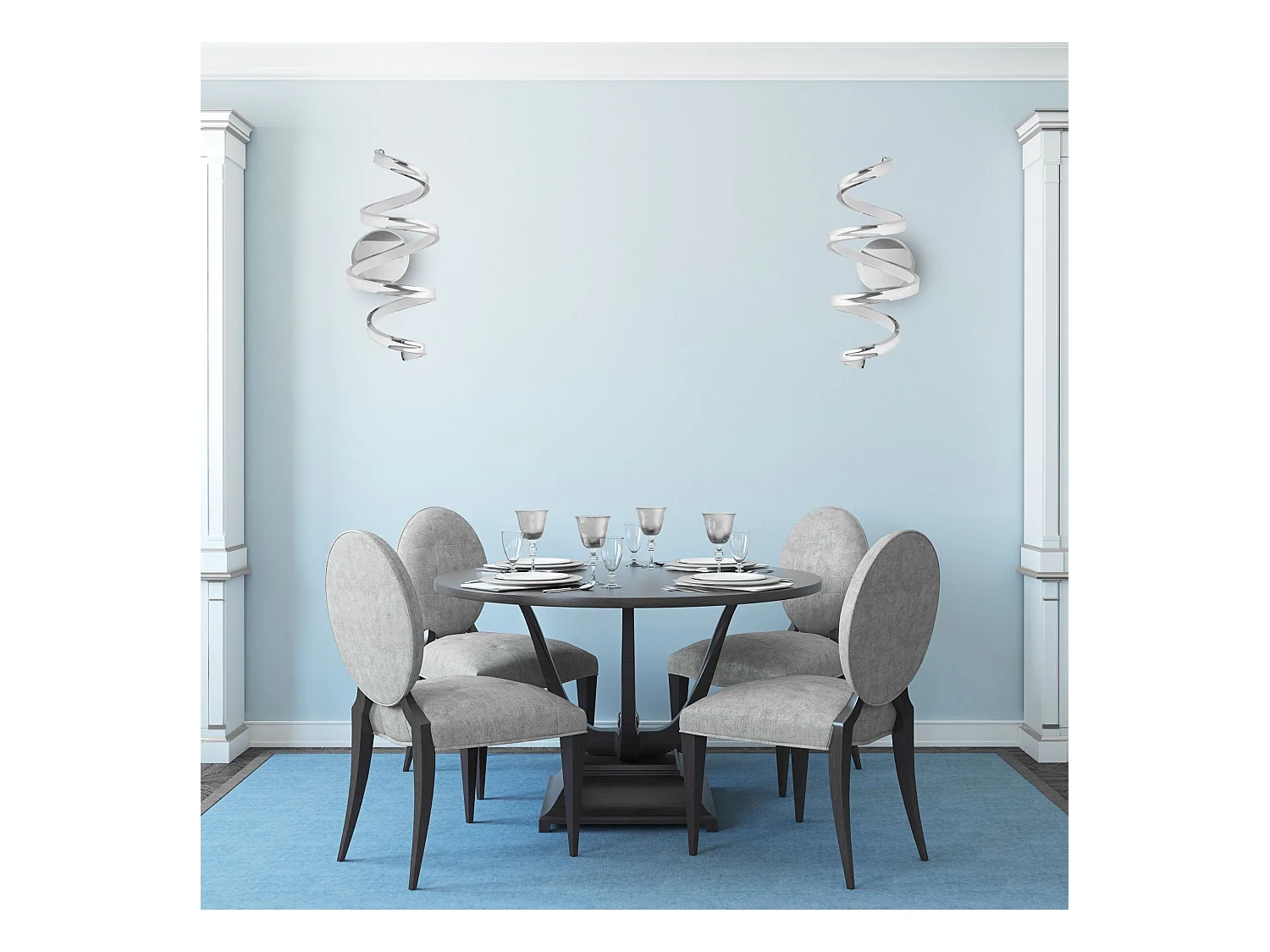 Lâmpada De Parede Toolight LED APP828-W SPRING Chrome