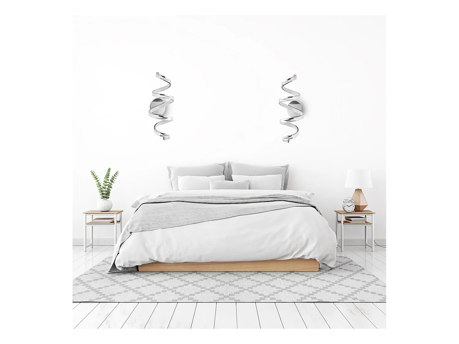 Lâmpada De Parede Toolight LED APP828-W SPRING Chrome