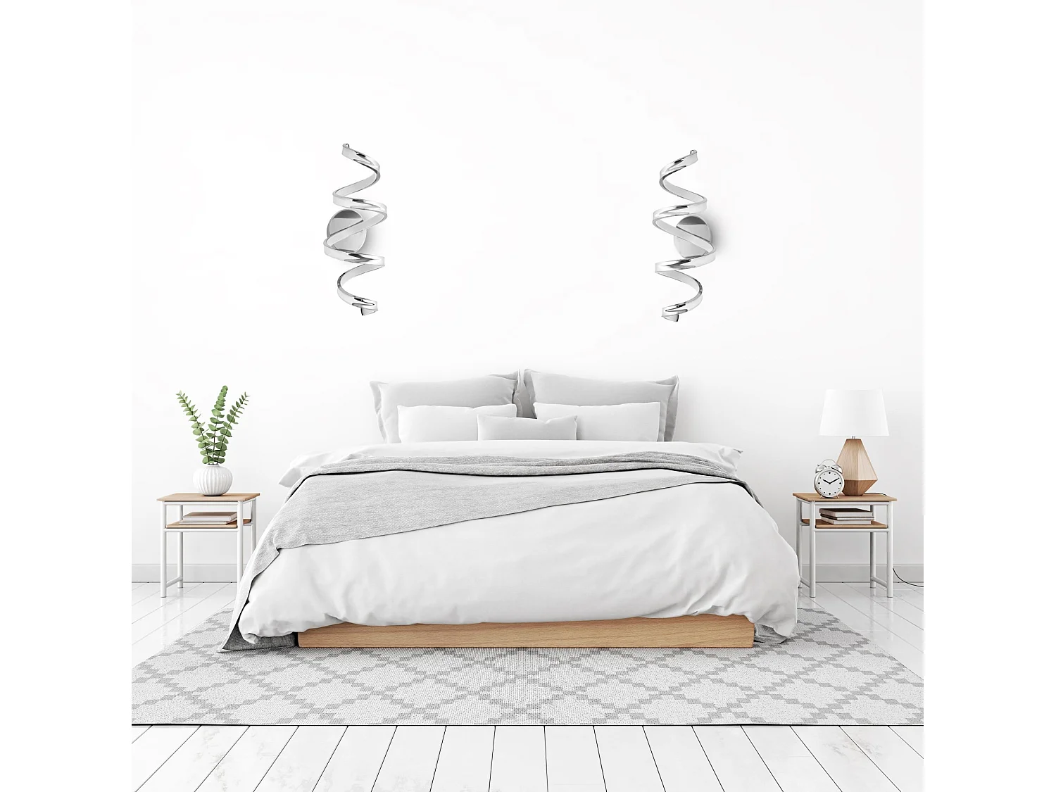 Applique Murale Toolight LED APP828-W SPRING Chrome