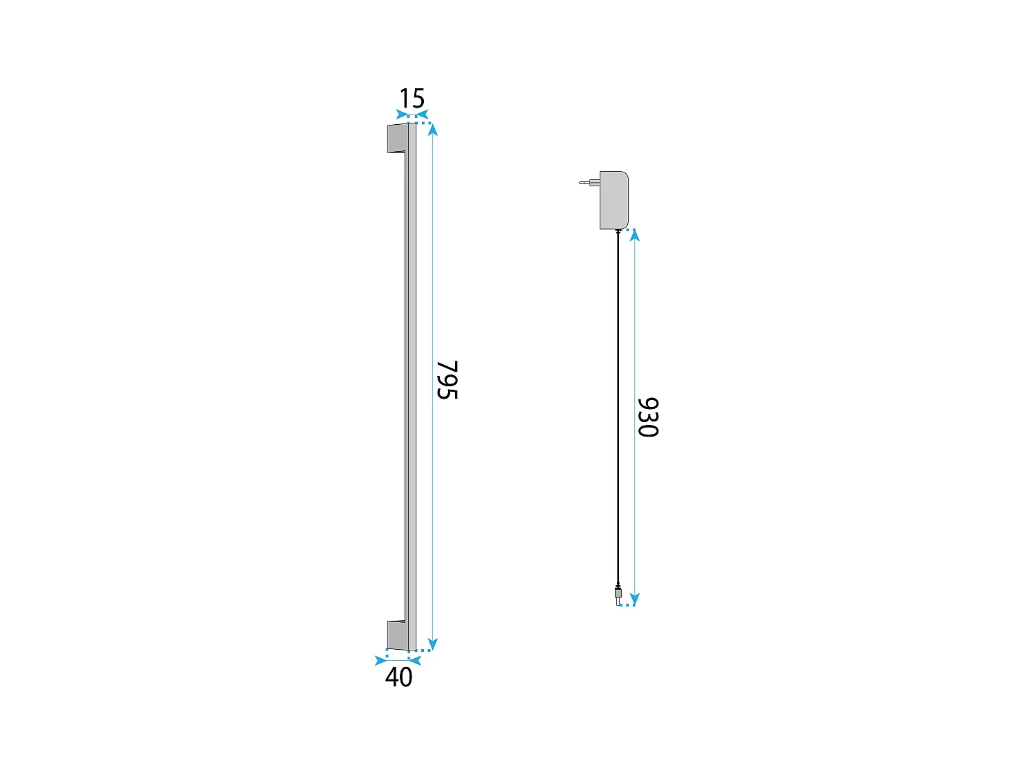 Applique Murale Toolight LHJ063-W Black