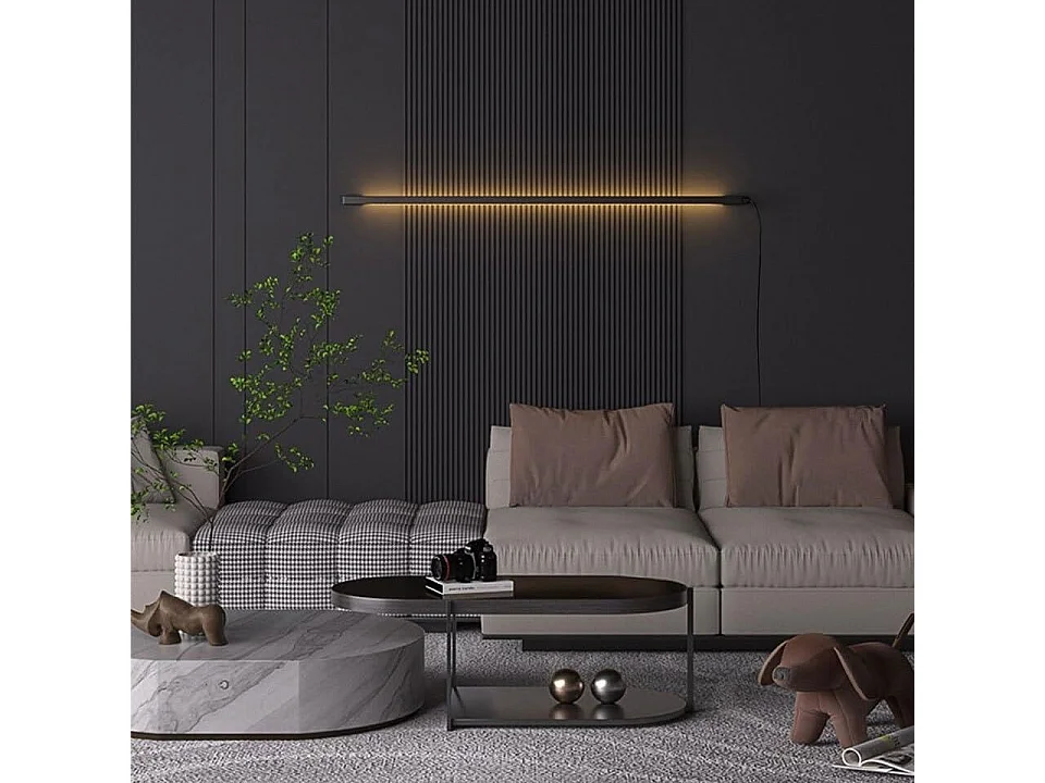 Toolight LHJ065-W væglampe sort 1,5X4X150CM