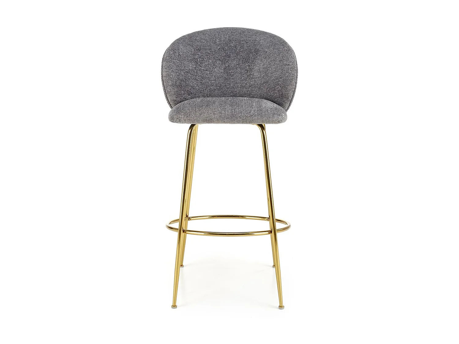 Tabouret de bar/revêtement en tissu/métal précieux/or&gris