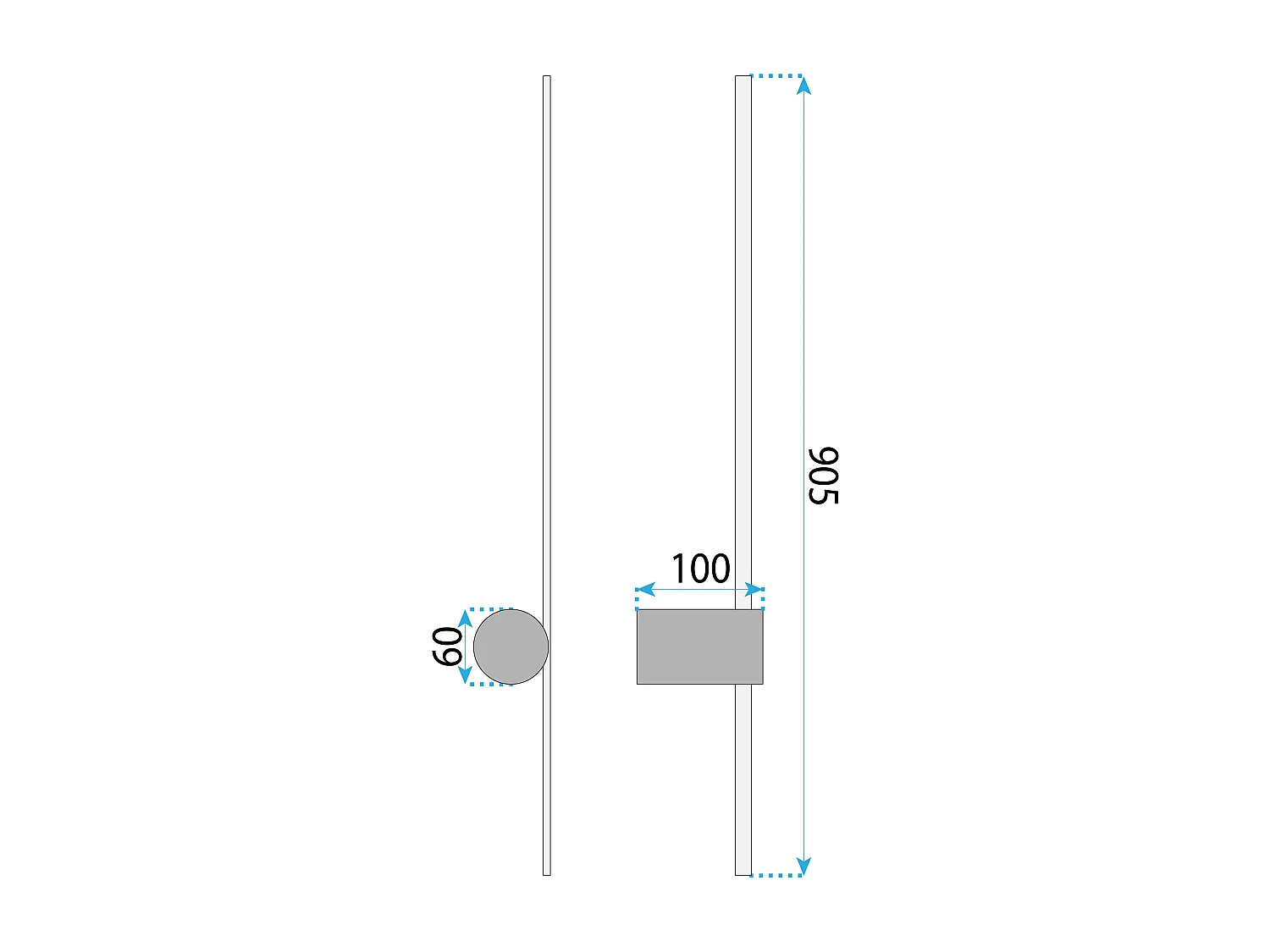 Applique Murale Toolight LHJ062-W Black