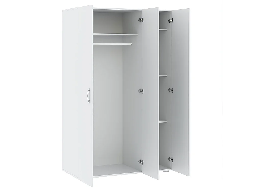 KLEIDERSCHRANK Basic Weiß 110,7 / 52 / 179 cm