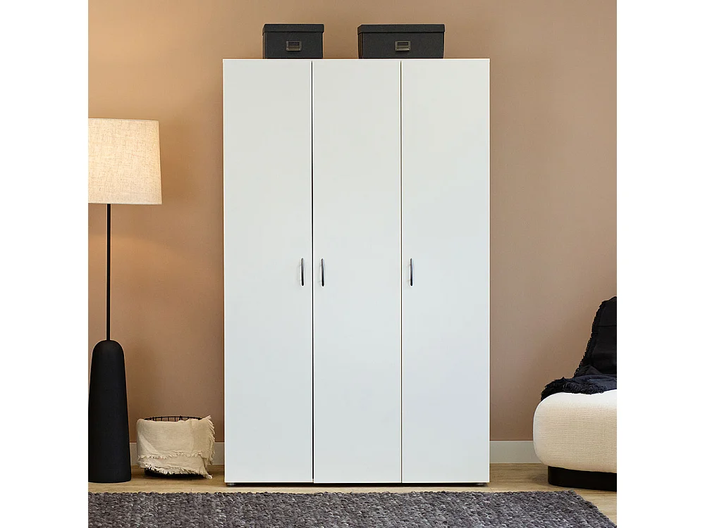 KLEIDERSCHRANK Basic Weiß 110,7 / 52 / 179 cm