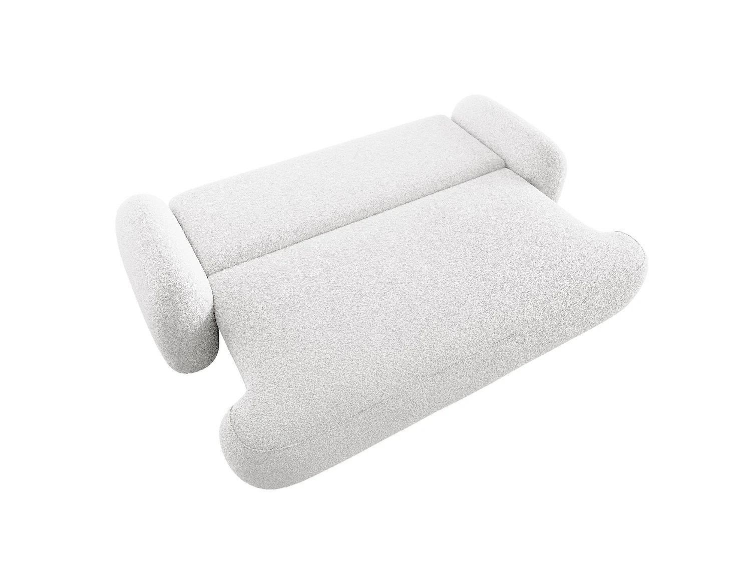 BEDANTE SOFA MOLLY z funkcją spania TERRA FROTTE 00 Biały z pojemnikiem na pościel, sofa do salonu, kanapa, sofa rozkładana, sofa z pojemnikiem, wersalka