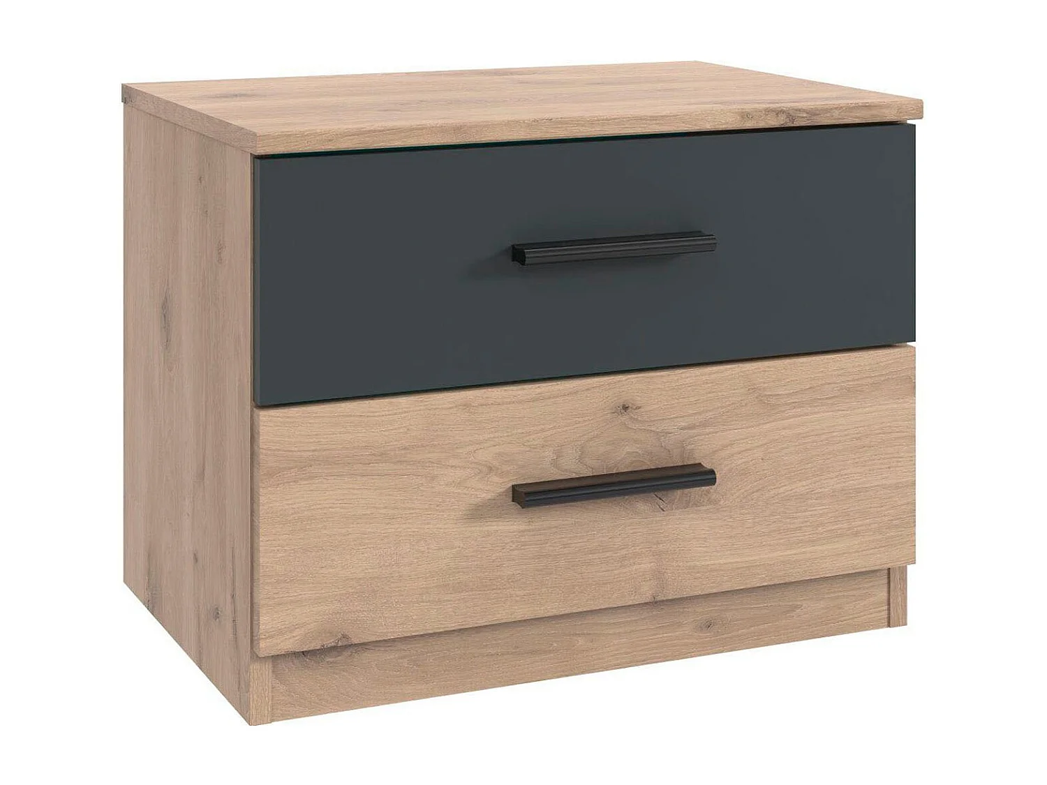 NACHTKONSOLE Budapest Eiche Viking / graphit 52 / 38 / 40cm