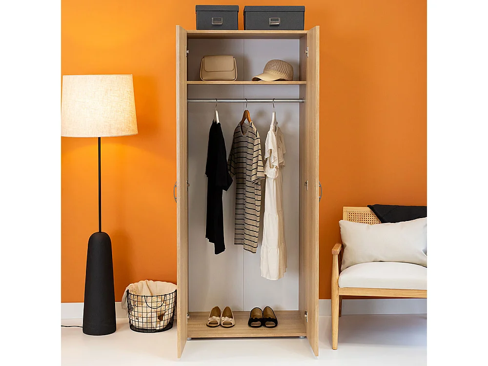 KLEIDERSCHRANK Basic Eiche Sonoma 74 / 52 / 179 cm