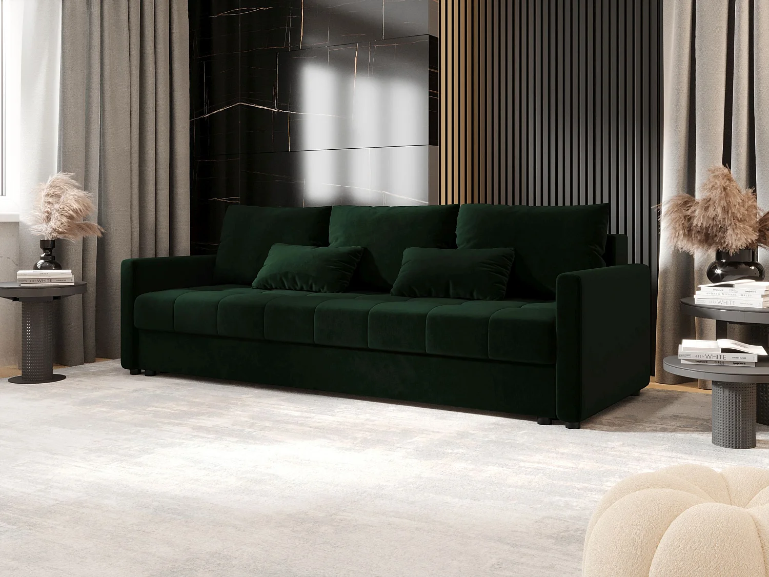 BEDANTE CANAPÉ MOS BIS avec fonction lit ITAKA 10 Vert foncé