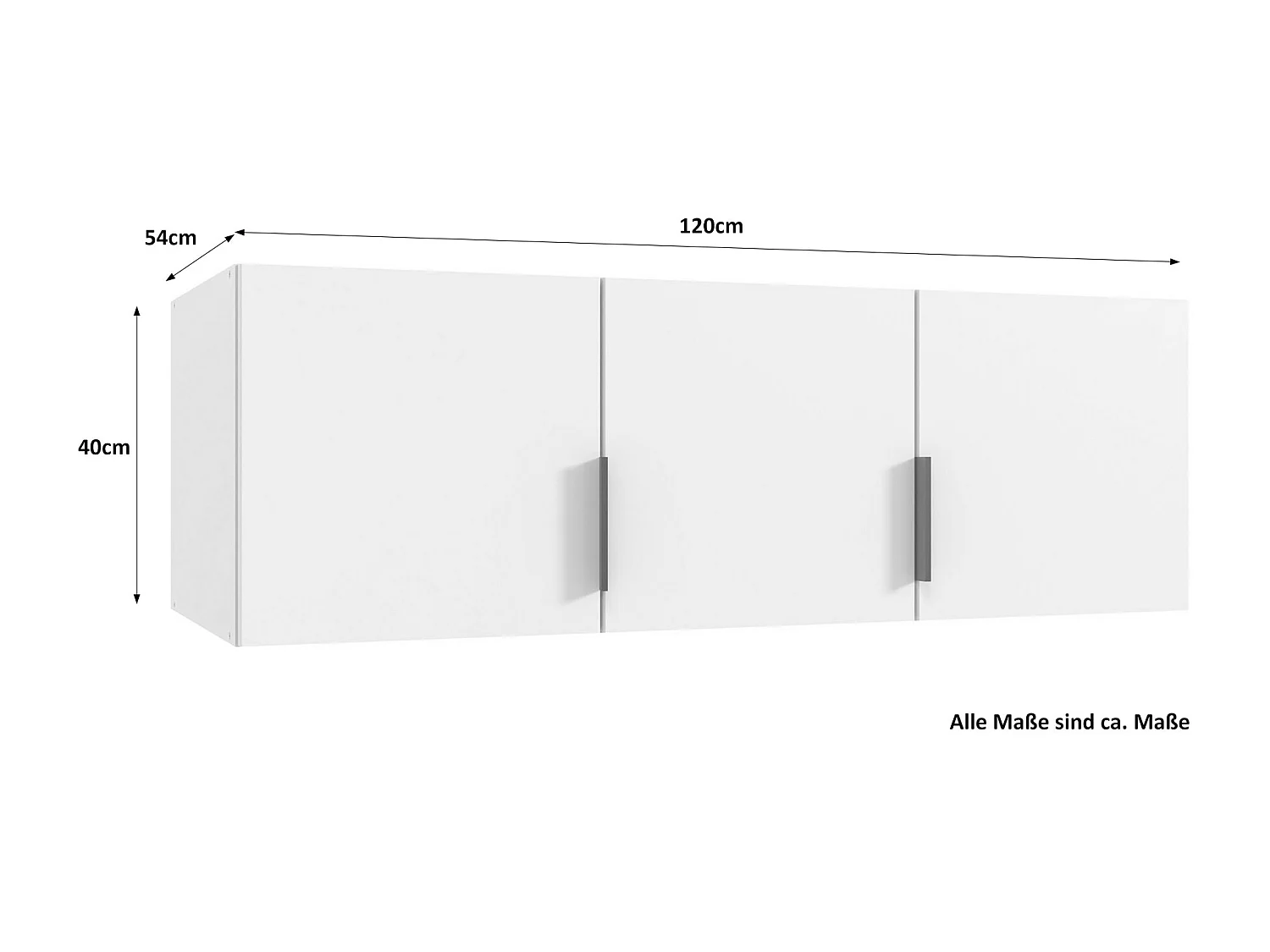 KLEIDERSCHRANK AUFSATZ Modena graphit 120 / 54 / 40cm