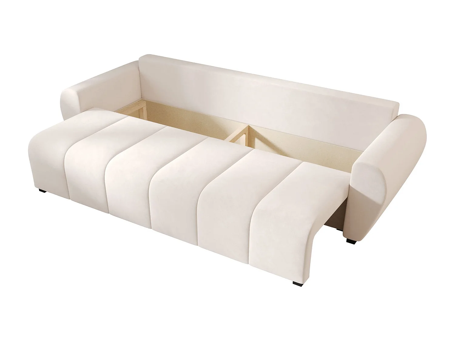 BEDANTE CANAPÉ MOLISA avec fonction lit ITAKA 16 Crème