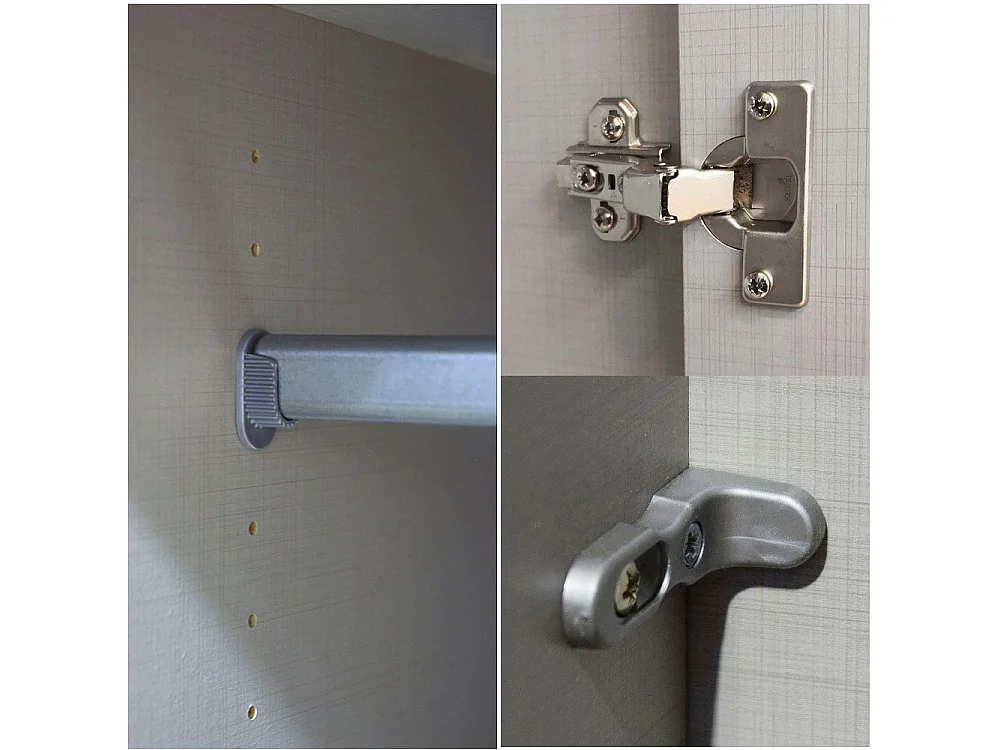 KLEIDERSCHRANK Mugano Basic weiß 180 / 58 / 236cm