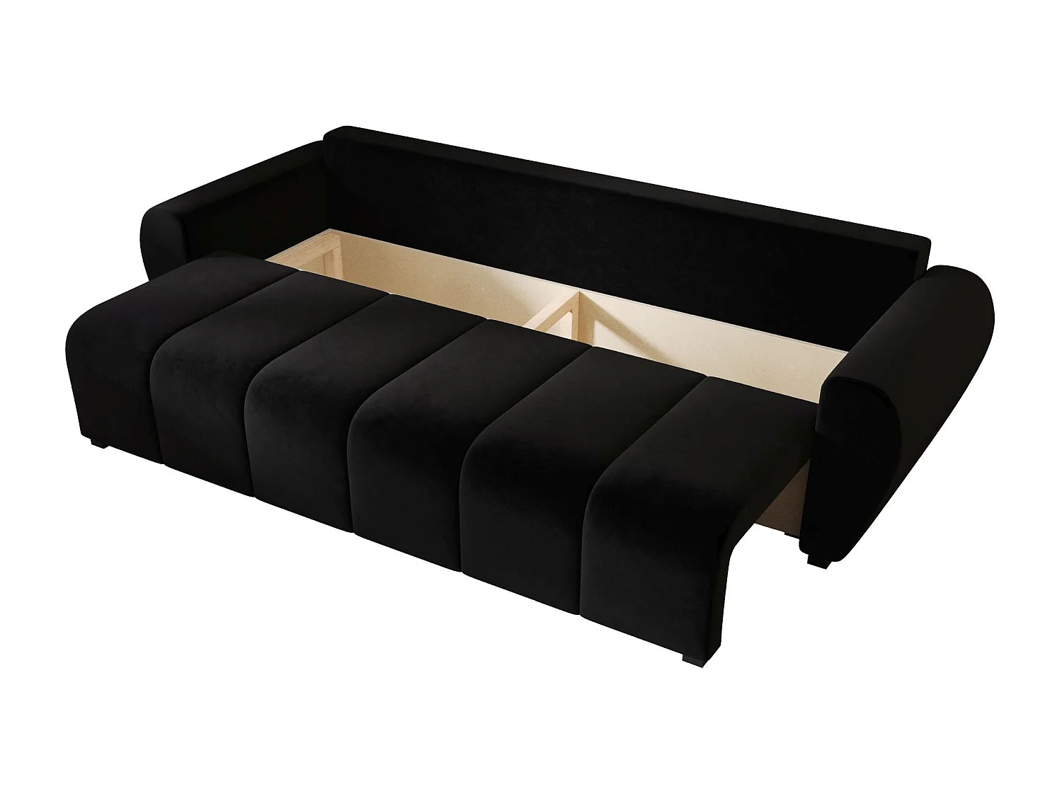 BEDANTE CANAPÉ MOLISA avec fonction lit ITAKA 15 Noir