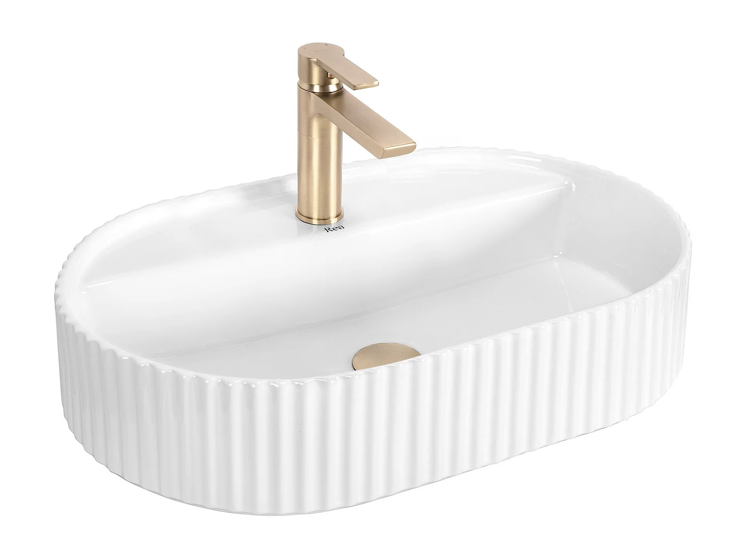 Lavabo Da Appoggio Rea Marcela 60 White