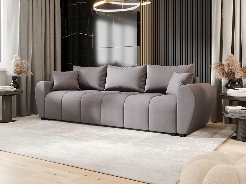BEDANTE SOFA MOLISA mit Schlaffunktion COSMIC 160 Grau Sofa mit Stauraum Bettkasten Wohnzimmersofa Couch Sofa Bettsofa Bettkasten Bettcouch