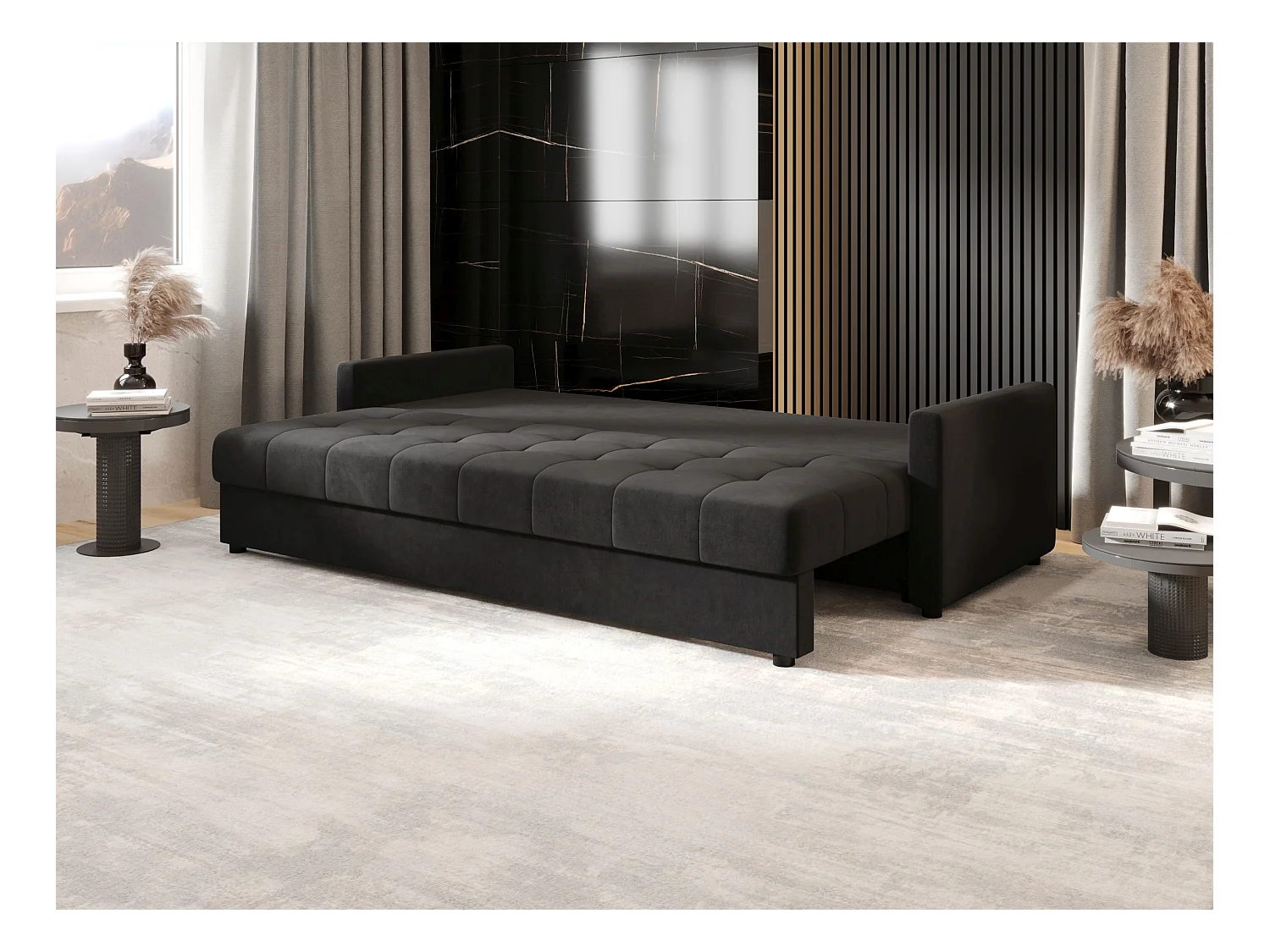 BEDANTE CANAPÉ MOS BIS avec fonction lit ITAKA 27 Gris foncé