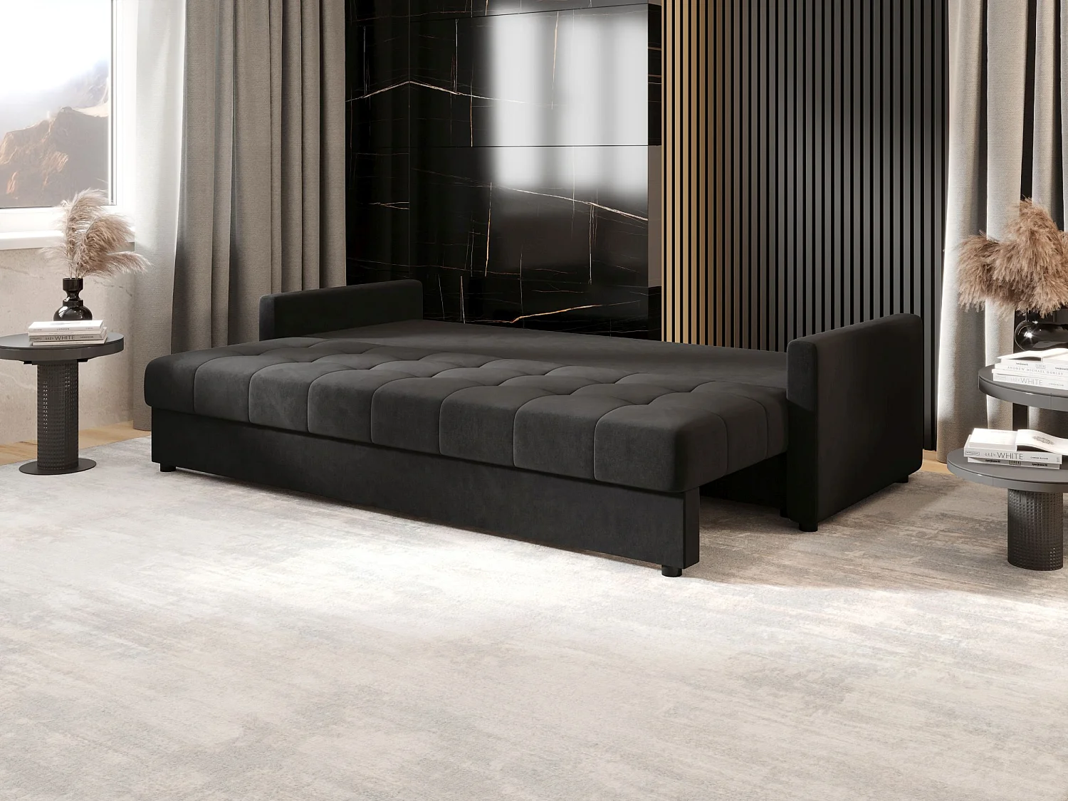 BEDANTE CANAPÉ MOS BIS avec fonction lit ITAKA 27 Gris foncé