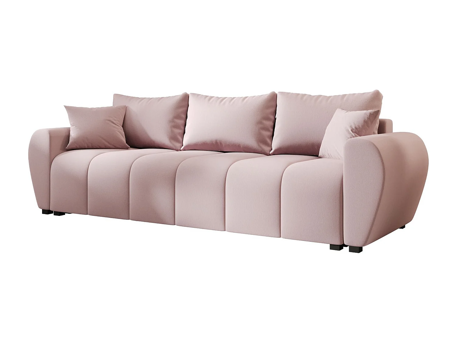 BEDANTE SOFA MOLISA mit Schlaffunktion COSMIC 14 Rosa Sofa mit Stauraum Bettkasten Wohnzimmersofa Couch Sofa Bettsofa Bettkasten Bettcouch