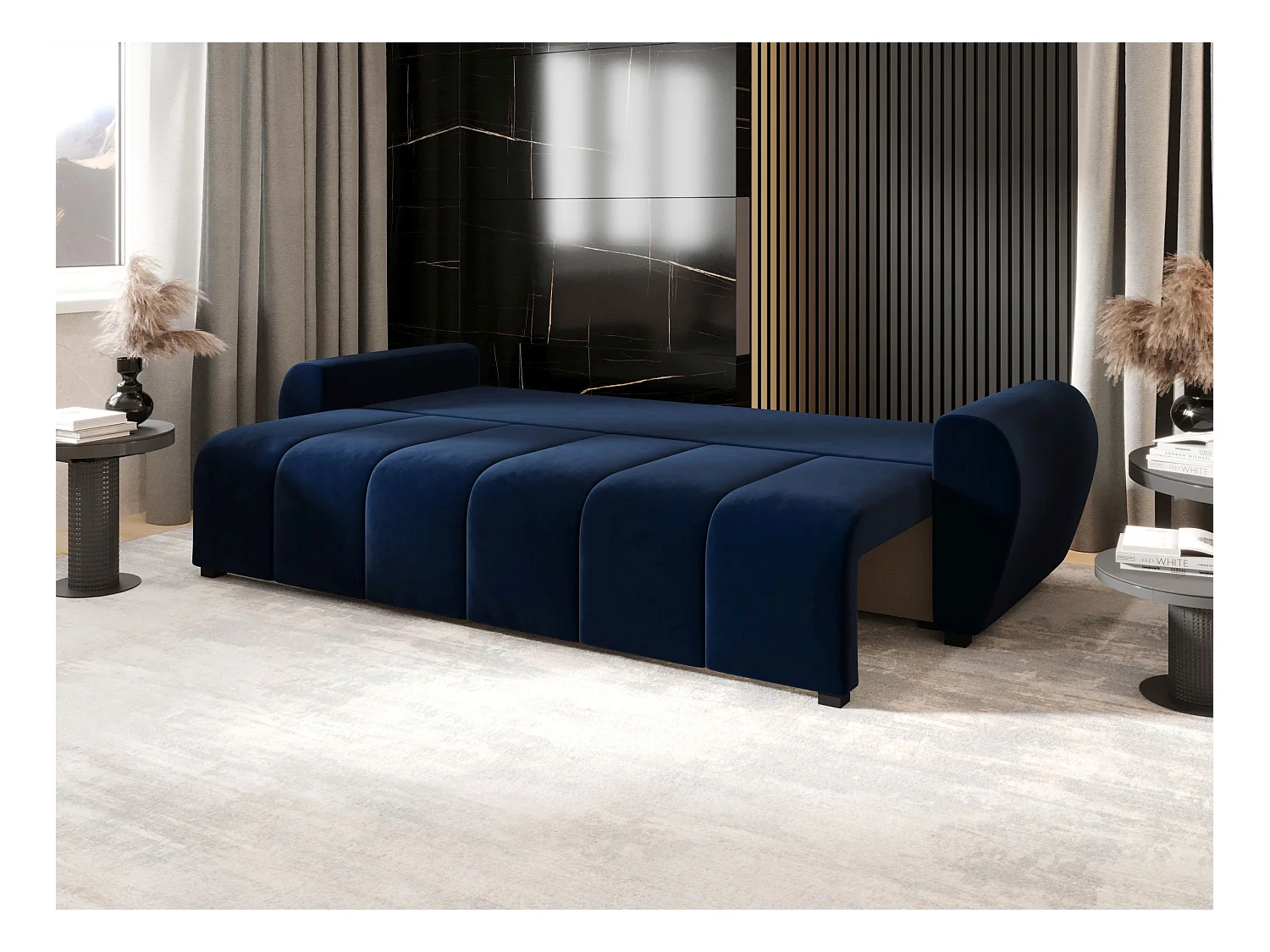 BEDANTE CANAPÉ MOLISA avec fonction lit ITAKA 11 Bleu foncé