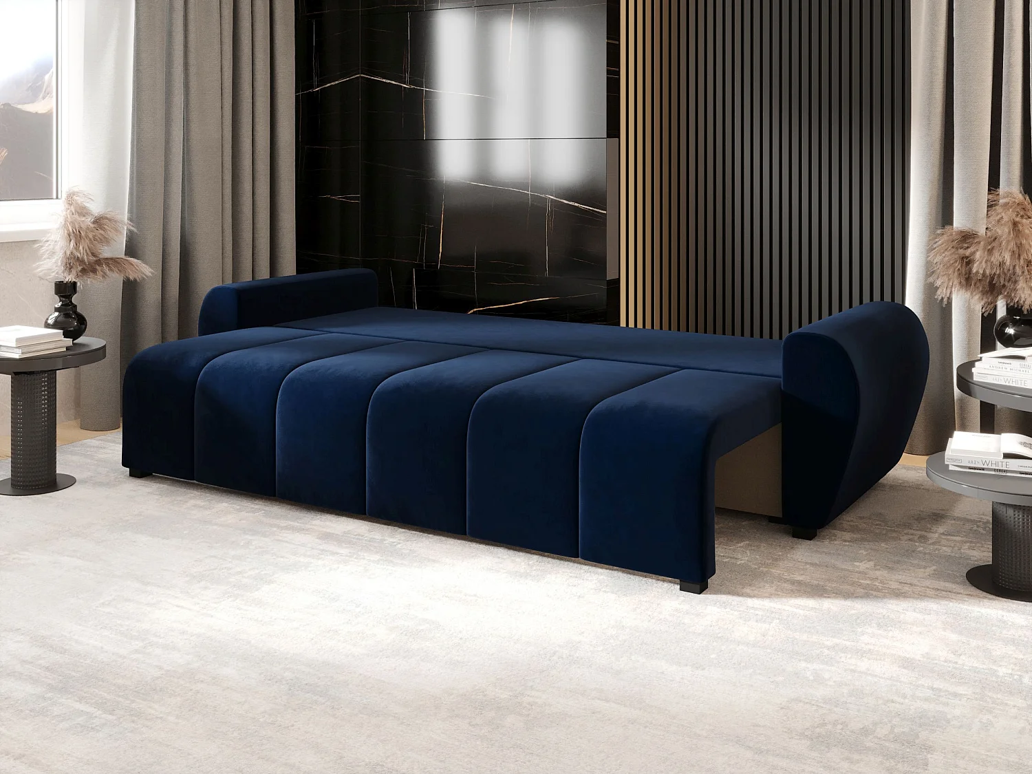 BEDANTE CANAPÉ MOLISA avec fonction lit ITAKA 11 Bleu foncé