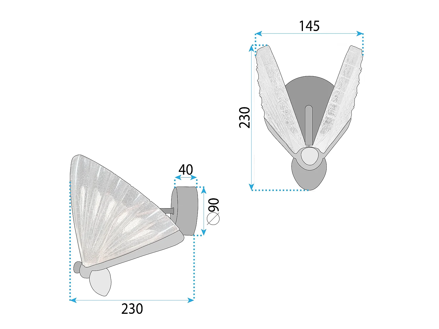 Applique Murale Toolight LHJ104-1W GOLD Gold
