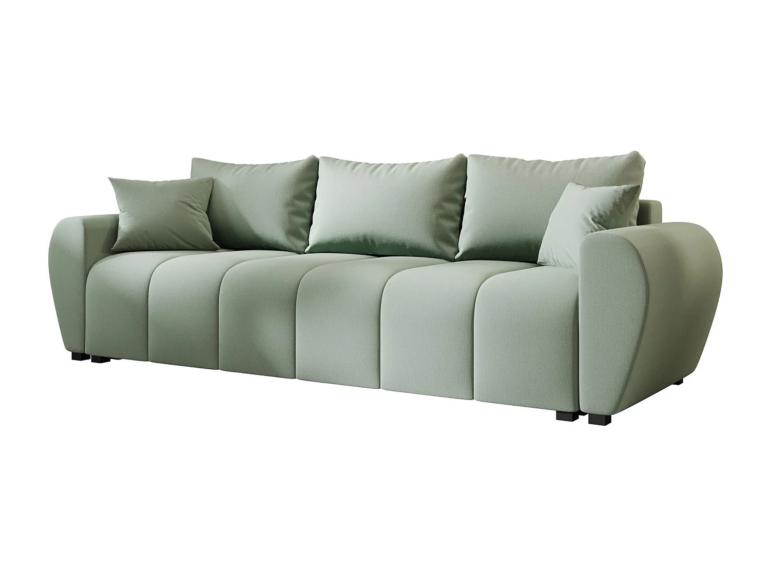 BEDANTE SOFA MOLISA mit Schlaffunktion COSMIC 16 Hellgrün Sofa mit Stauraum Bettkasten Wohnzimmersofa Couch Sofa Bettsofa Bettkasten Bettcouch