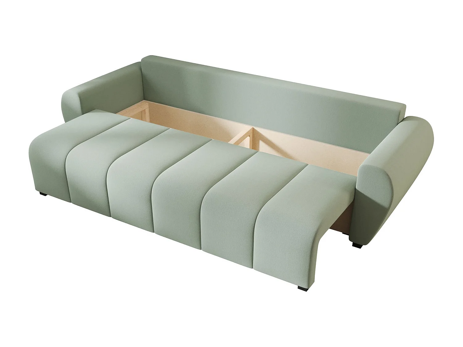 BEDANTE SOFA MOLISA mit Schlaffunktion COSMIC 16 Hellgrün Sofa mit Stauraum Bettkasten Wohnzimmersofa Couch Sofa Bettsofa Bettkasten Bettcouch