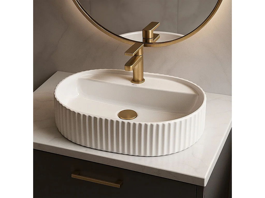 Vasque À Poser Rea Marcela 50 White