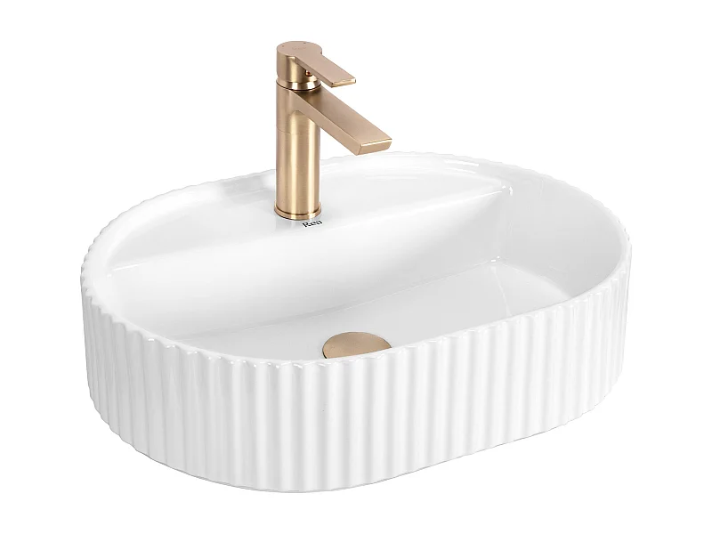 Lavabo Da Appoggio Rea Marcela 50 White