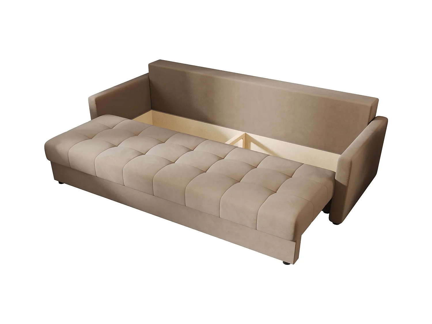 BEDANTE CANAPÉ MOS BIS avec fonction lit ITAKA 48 Marron clair