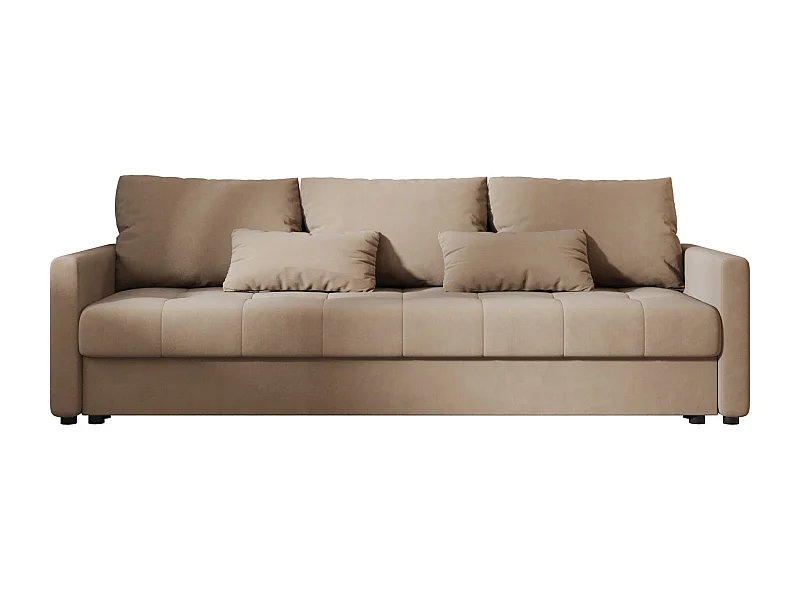 BEDANTE SOFA MOS BIS mit Schlaffunktion ITAKA 48 Hellbraun Sofa mit Stauraum Bettkasten Wohnzimmersofa Couch Sofa Bettsofa Bettkasten Bettcouch