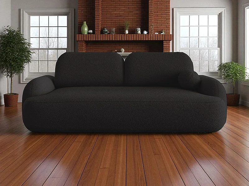 BEDANTE SOFA MOLLY z funkcją spania TERRA FROTTE 14 Czarny z pojemnikiem na pościel, sofa do salonu, kanapa, sofa rozkładana, sofa z pojemnikiem, wersalka