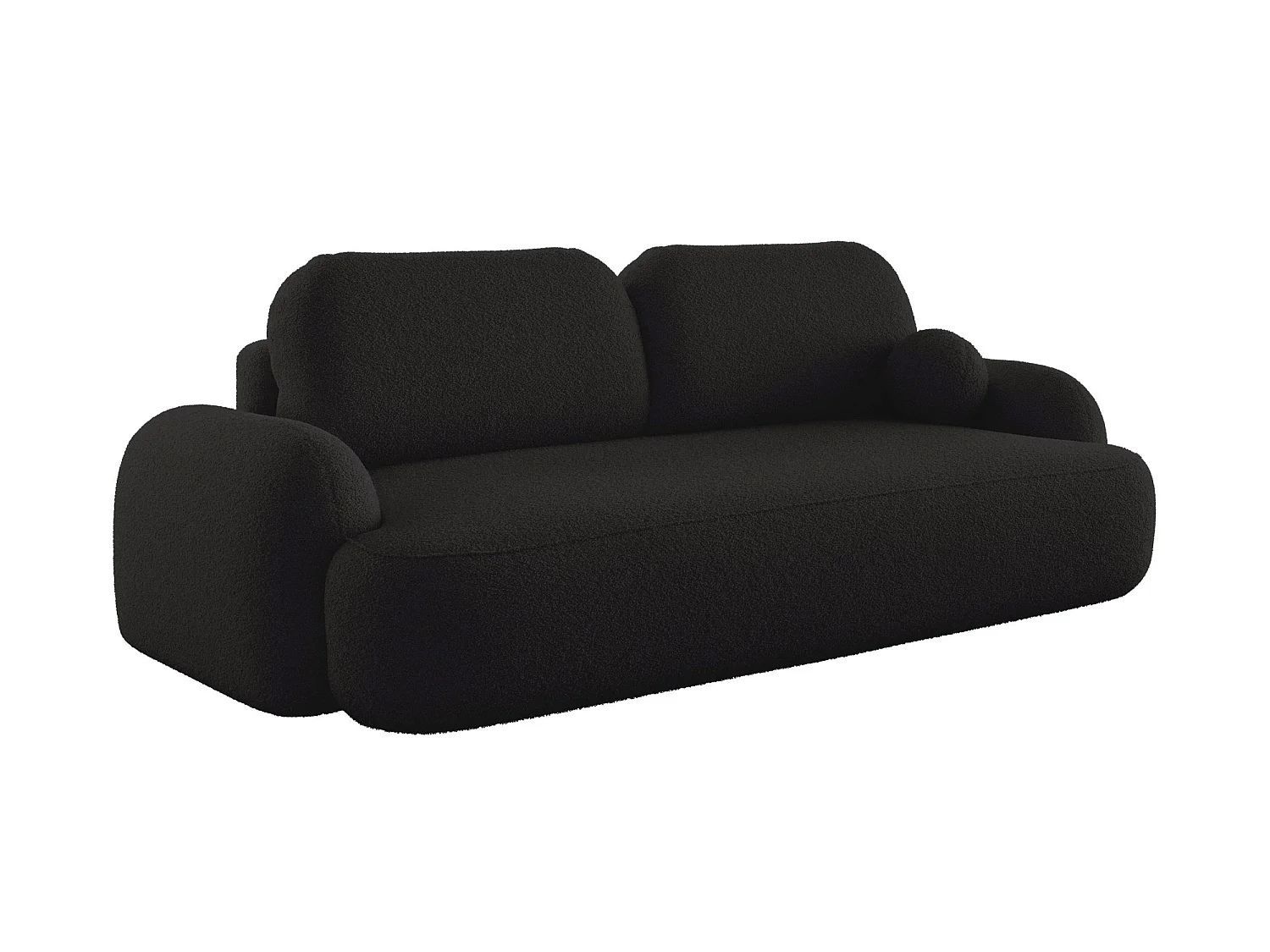 BEDANTE SOFA MOLLY z funkcją spania TERRA FROTTE 14 Czarny z pojemnikiem na pościel, sofa do salonu, kanapa, sofa rozkładana, sofa z pojemnikiem, wersalka