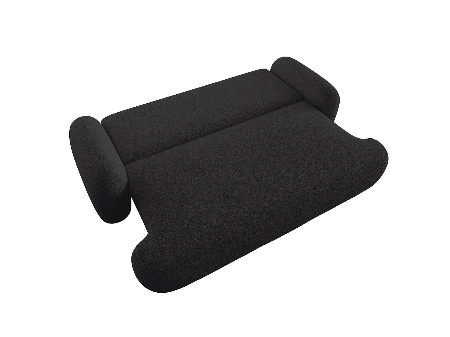 BEDANTE SOFA MOLLY z funkcją spania TERRA FROTTE 14 Czarny z pojemnikiem na pościel, sofa do salonu, kanapa, sofa rozkładana, sofa z pojemnikiem, wersalka