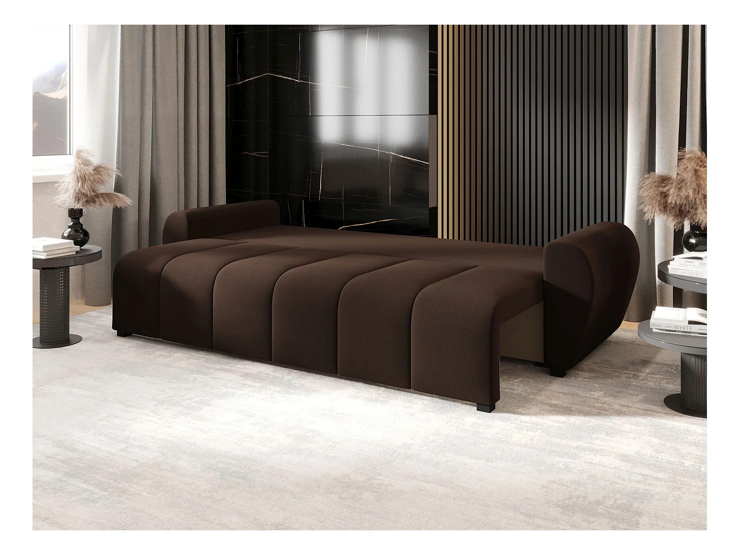 BEDANTE CANAPÉ MOLISA avec fonction lit COSMIC 800 Marron foncé