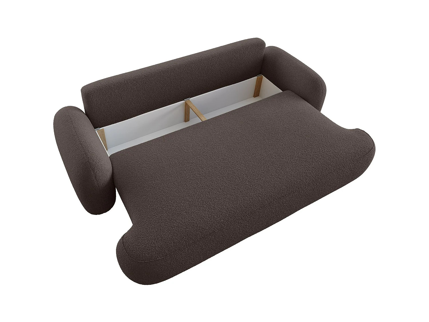 BEDANTE CANAPÉ MOLLY avec fonction lit TERRA FROTTE 29 Marron
