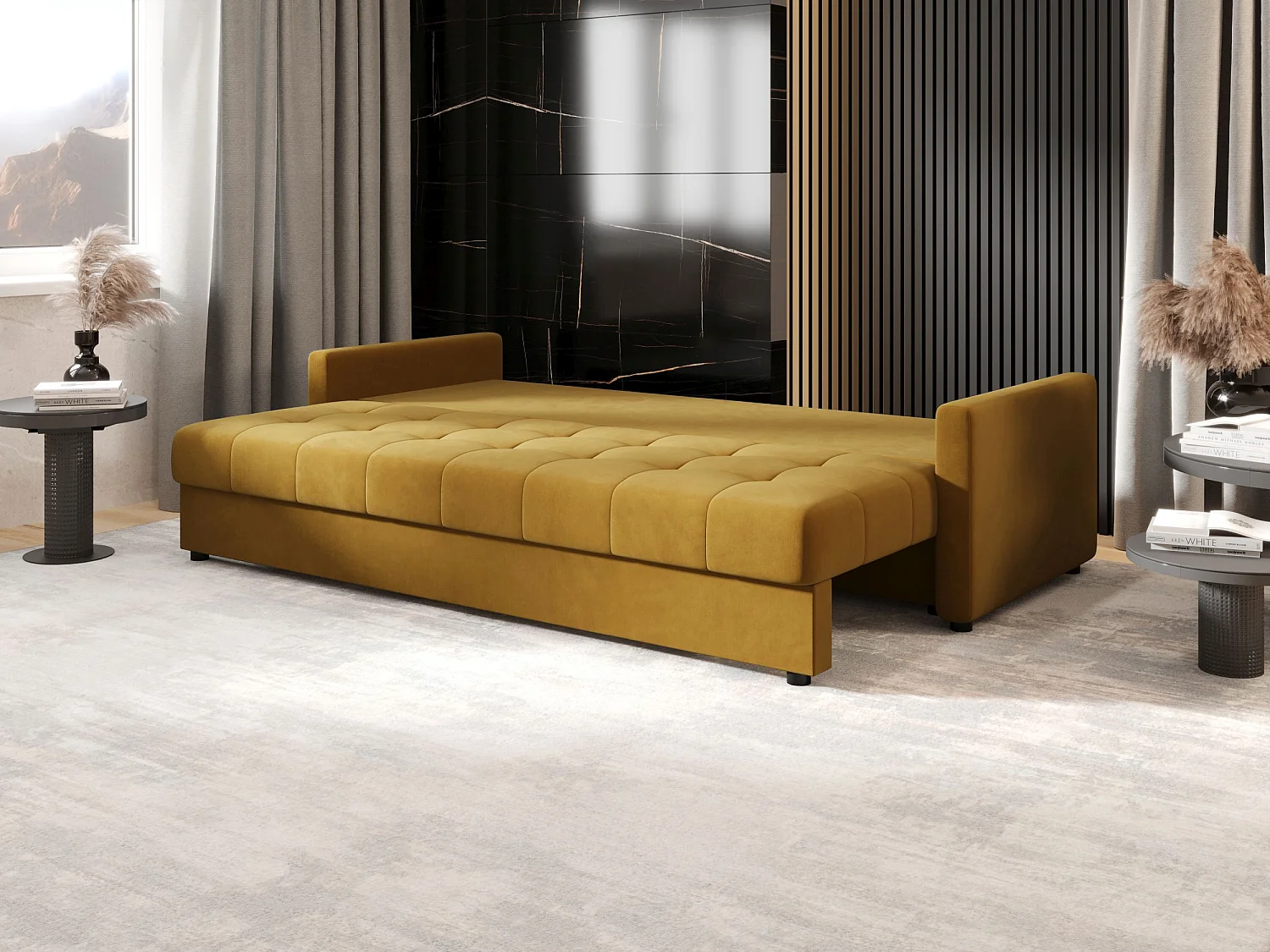 BEDANTE CANAPÉ MOS BIS avec fonction lit ITAKA 33 Moutarde