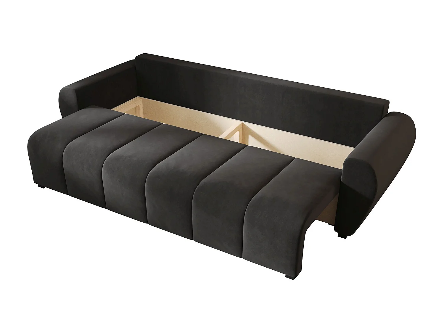 BEDANTE CANAPÉ MOLISA avec fonction lit ITAKA 27 Gris foncé