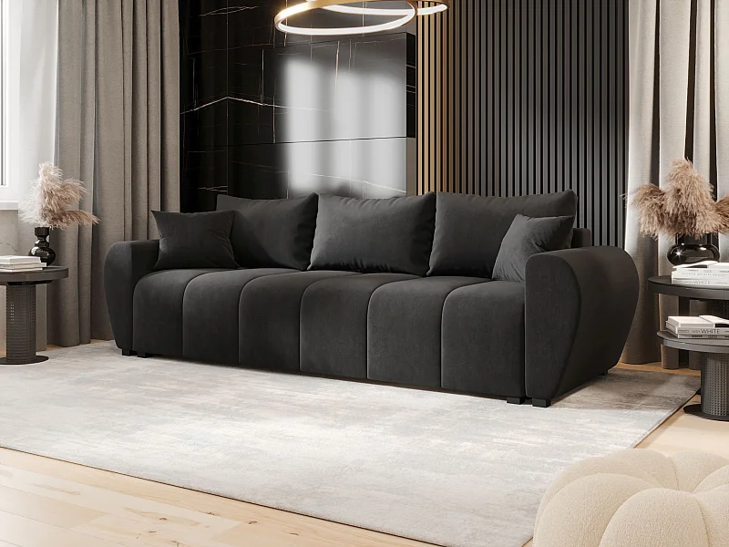 BEDANTE CANAPÉ MOLISA avec fonction lit ITAKA 27 Gris foncé